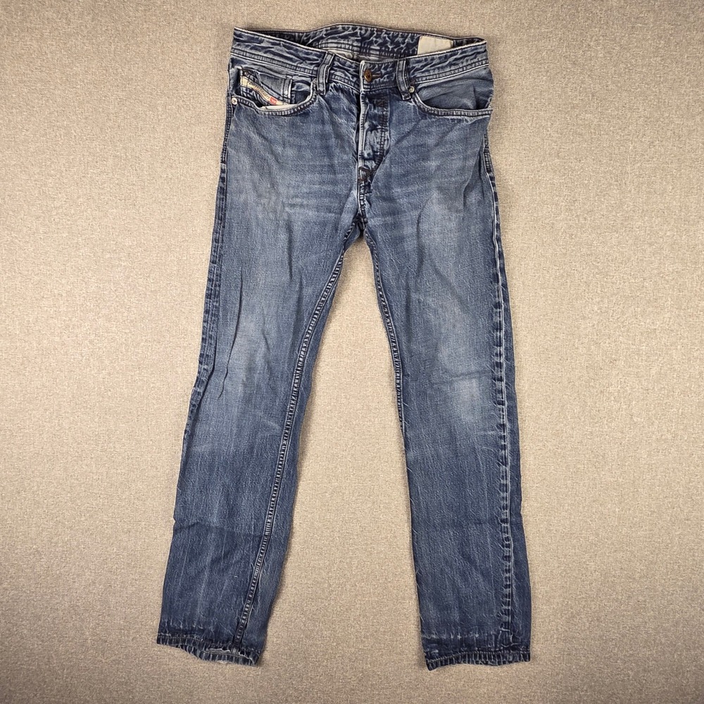 Diesel Industry Vintage Straight Leg Blue Denim Jeans Size 29 Button Fly Wash
